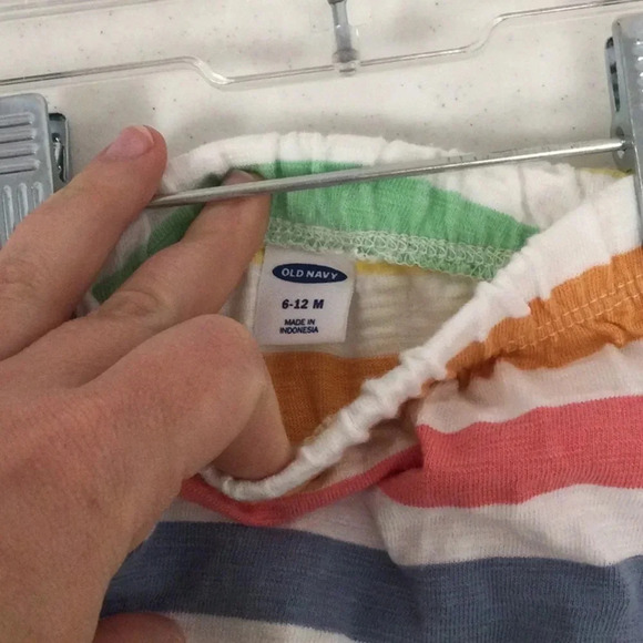 Like New Old Navy Stripe Pants size 6-12M - Picture 3 of 3